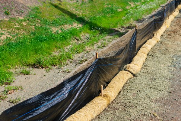 Straw Wattle Installation in Carmel